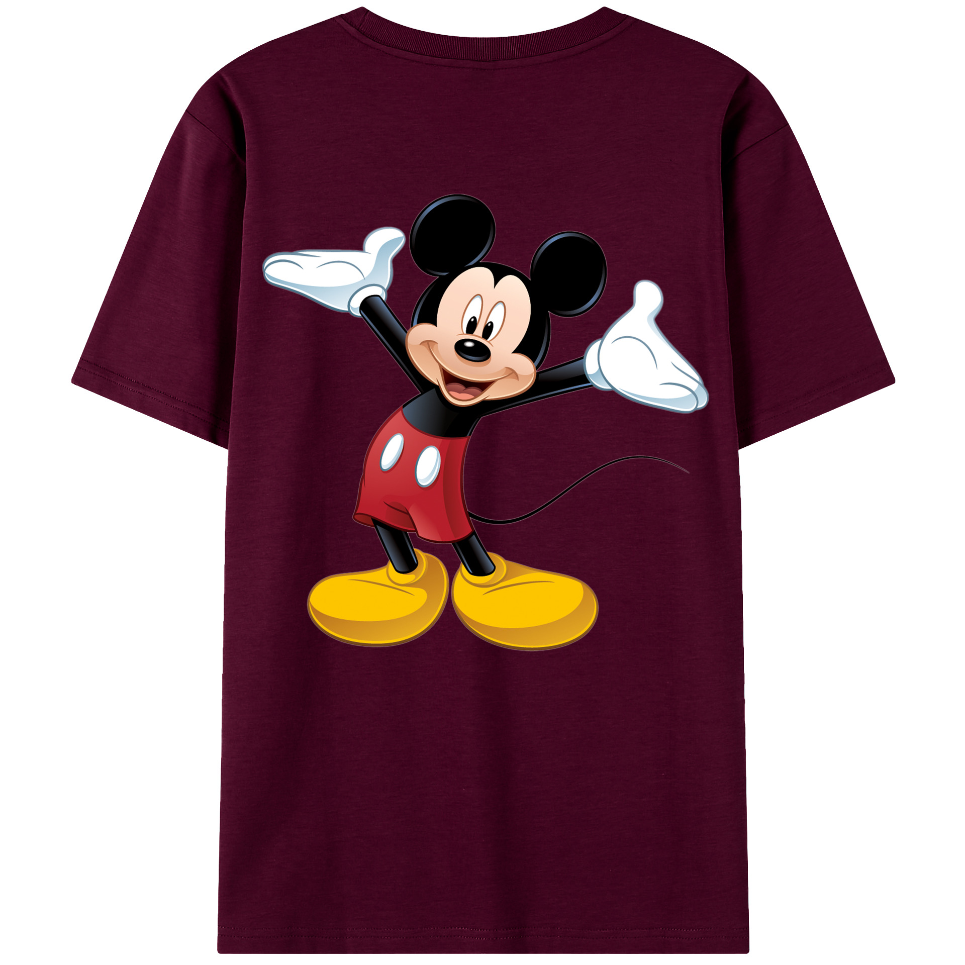 （画像用） ミッキーマウス Mickey Mouse レディース半袖Tシャツ(バックプリント)